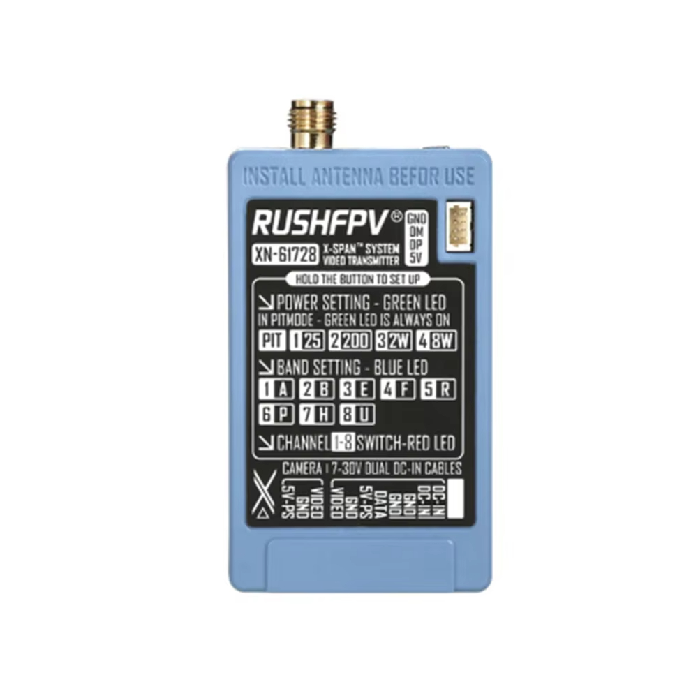 RUSHFPV 6.1‑7.2G 8W X61728 VTX - огляд і ціна Rc Transmitter