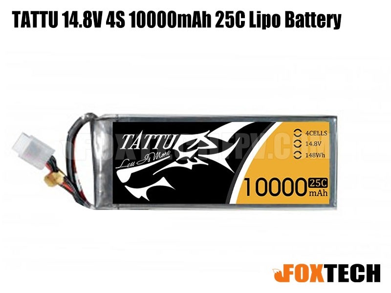 Tattu 14.8V 4S 10000mAh 25C Li - огляд і ціна Lipo Battery 4S