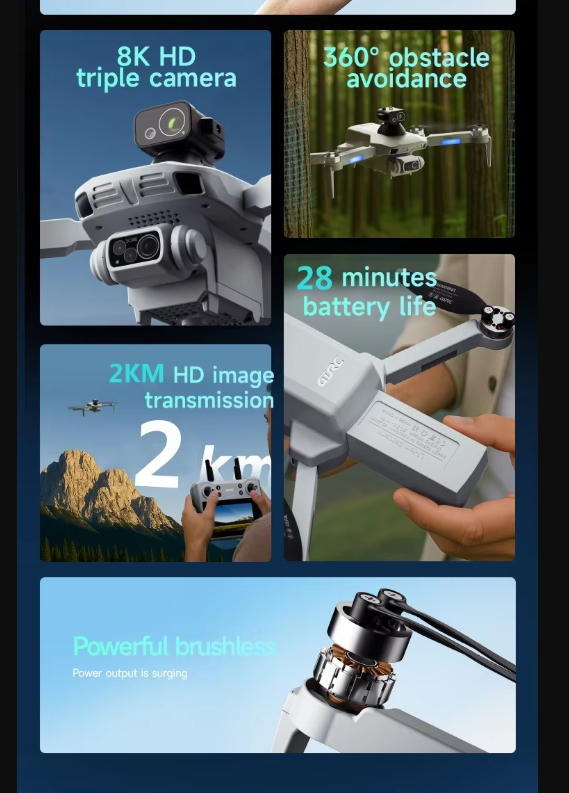 Large GPS Screen Dron Aerial B - огляд і ціна 4 In 1 Esc