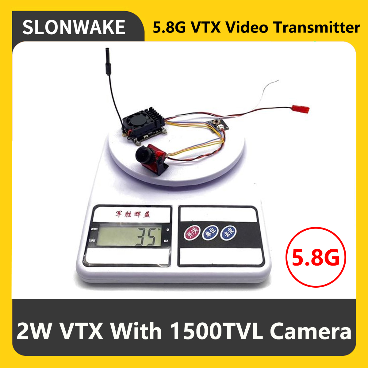 SLONWAKE 5.8G 2000mW FPV VTX T - огляд і ціна Rc Transmitter
