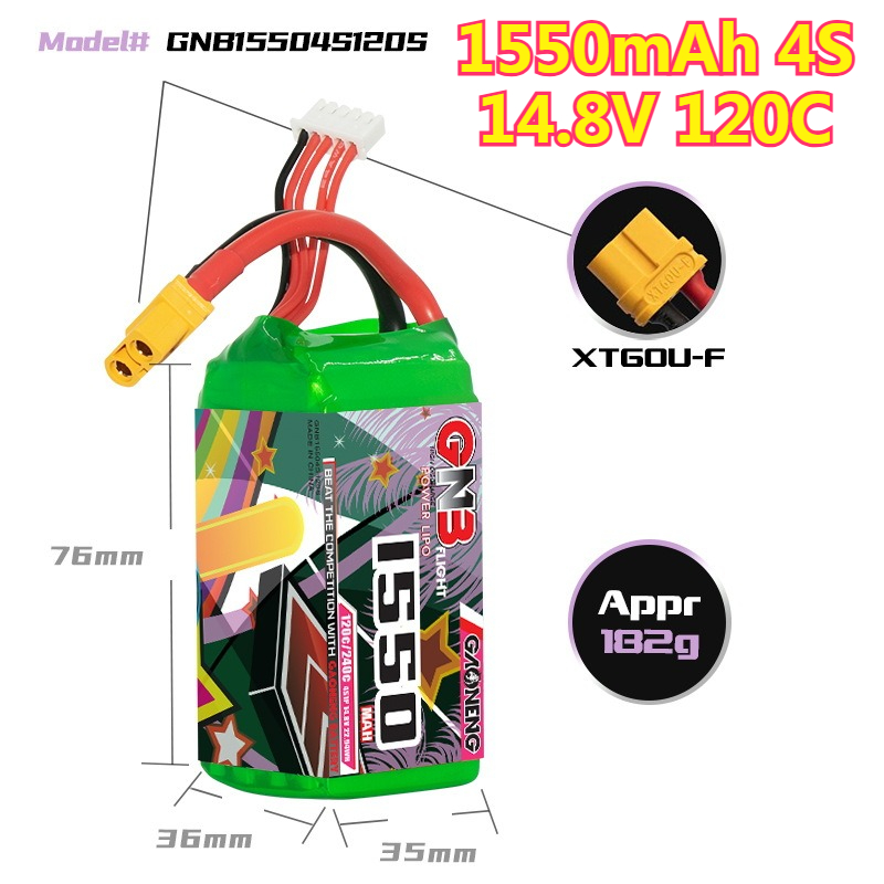 1550mAh 120C LiPo Battery 4S 1 - огляд і ціна Lipo Battery 4S